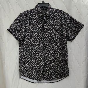 Men's Black Floral Dress Shirt